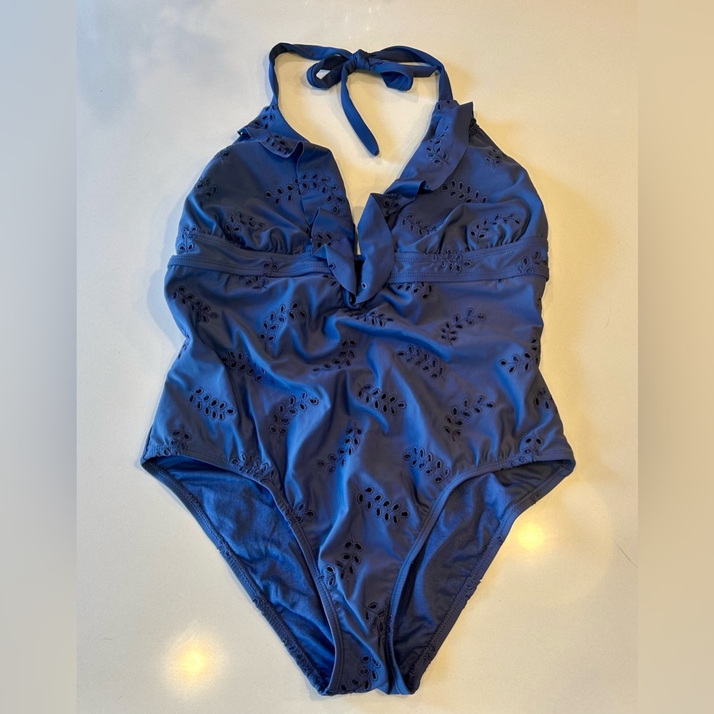 Time and Tru Navy Women’s  One Piece Swimsuit size Large
